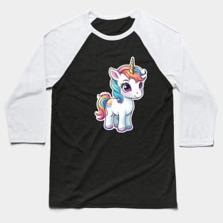 Unicorn Fantasy Illustration Baseball T-Shirt